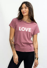 'LOVE' Perfect Tee - Desert Mauve