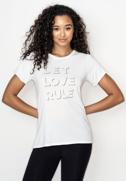 Let Love Rule' New Perfect Tee in White Color
