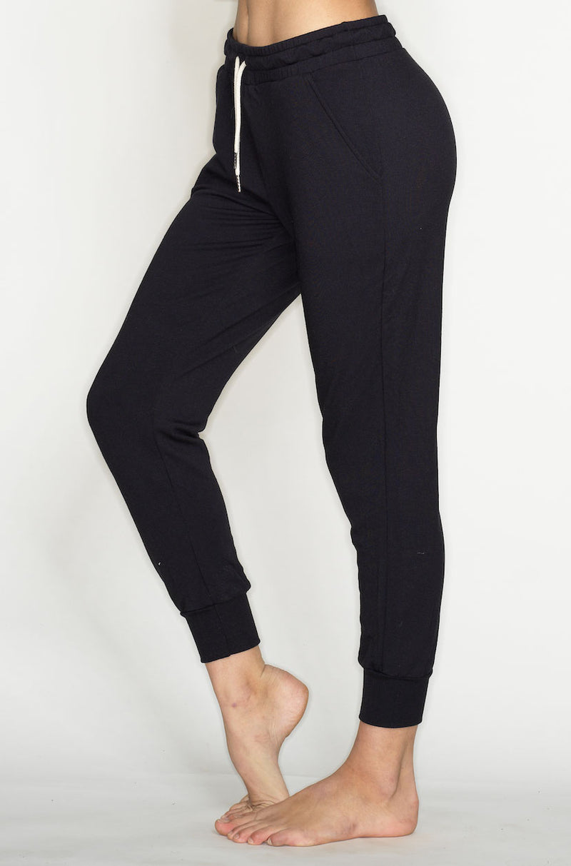 Sustainable Modal Fleece Jogger Pant in Black Color