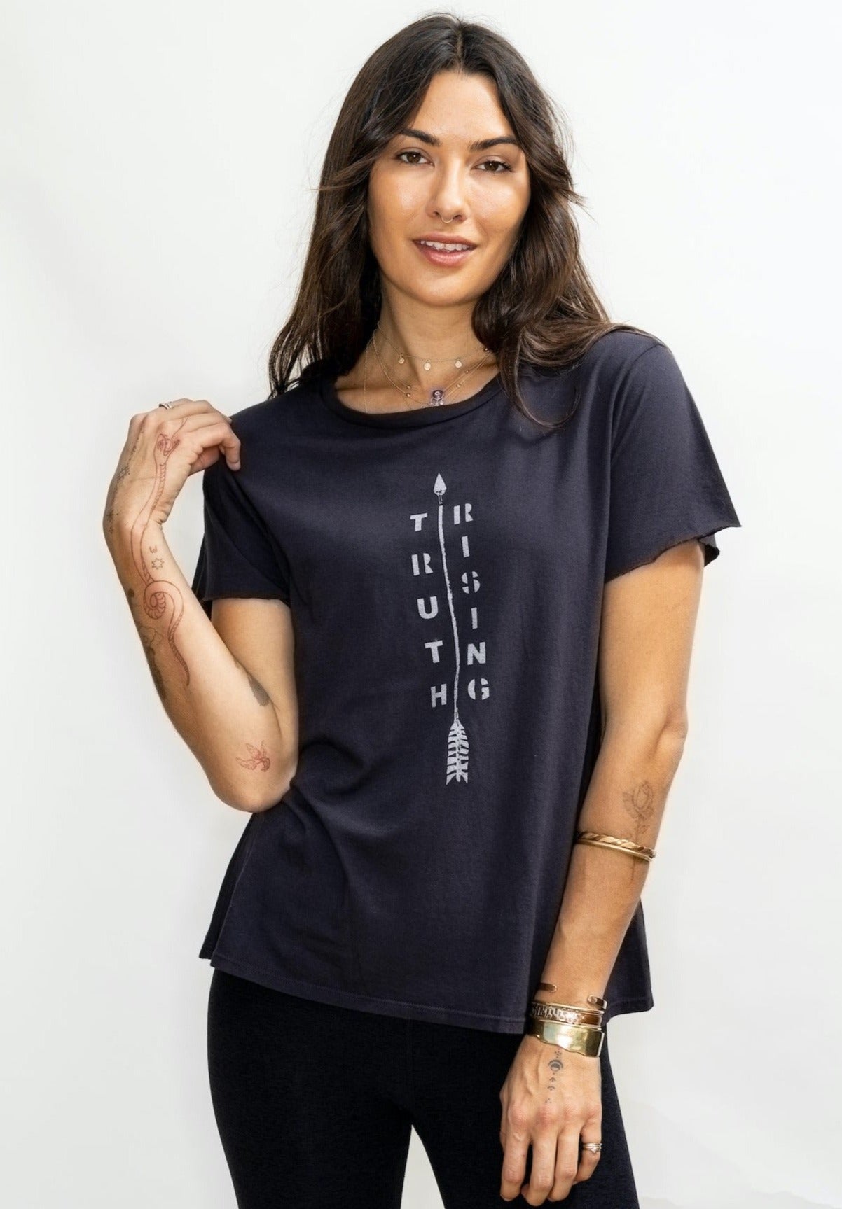 'Truth Rising' Be Love Perfect Tee - Vintage Black