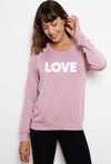 'LOVE'  Ultra-Soft Raglan - Cashmere Rose