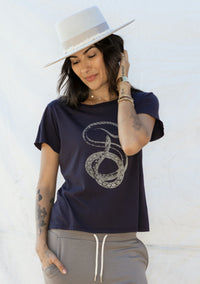 'Serpent'   Perfect Tee - Soft Black