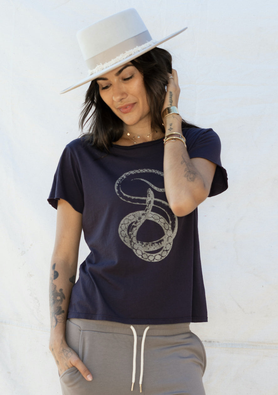 'Serpent'   Perfect Tee - Soft Black