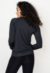 Radical Love' Printed Pullover in Vintage Black