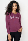 'Be Love' Ultra Soft Raglan Pullover - Magic Fig