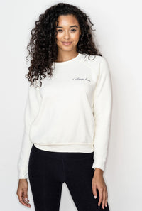 I Choose Love' Cozy Fleece Sweatshirt in White Color