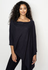 Be Love Poncho in Solid Black Color
