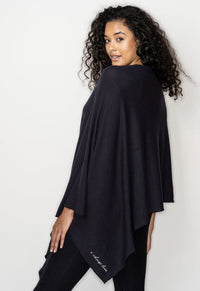 Be Love Poncho in Solid Black Color